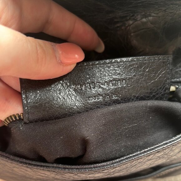 BALENCIAGA Leather Pouch Moto Flap Clutch Bag Small - Picture 6 of 15